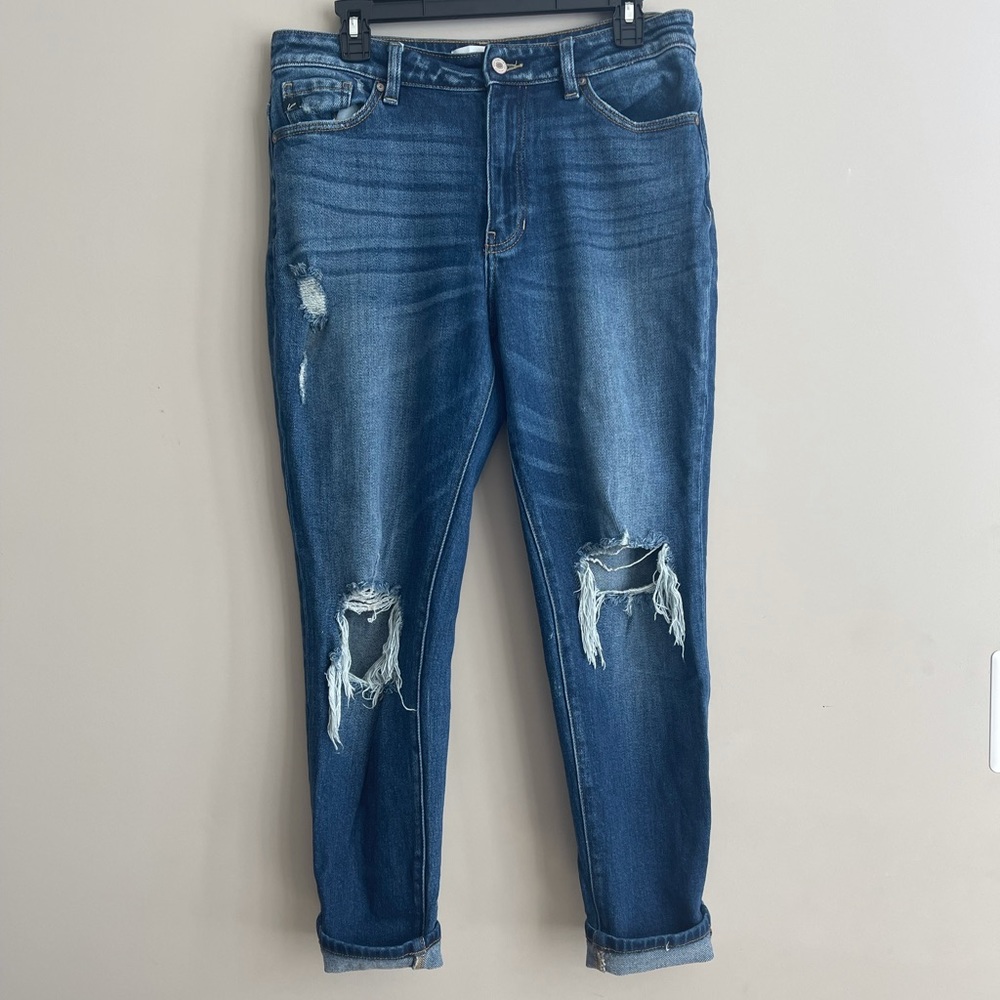 KanCan Mom Jeans, Dark 9/28